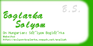 boglarka solyom business card